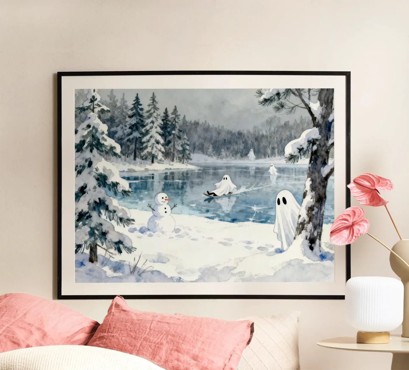Spooky Ghost poster by EverLuvv Studio
