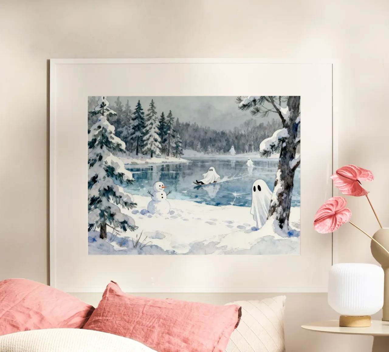 Spooky Ghost poster by EverLuvv Studio