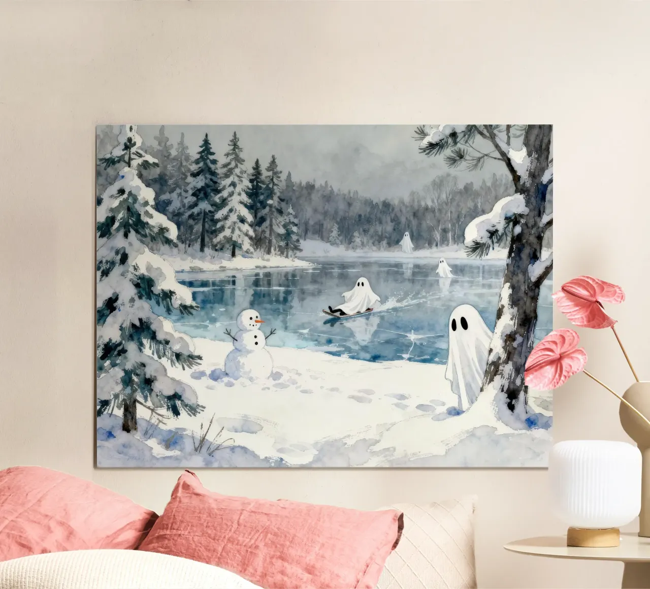 Spooky Ghost poster by EverLuvv Studio