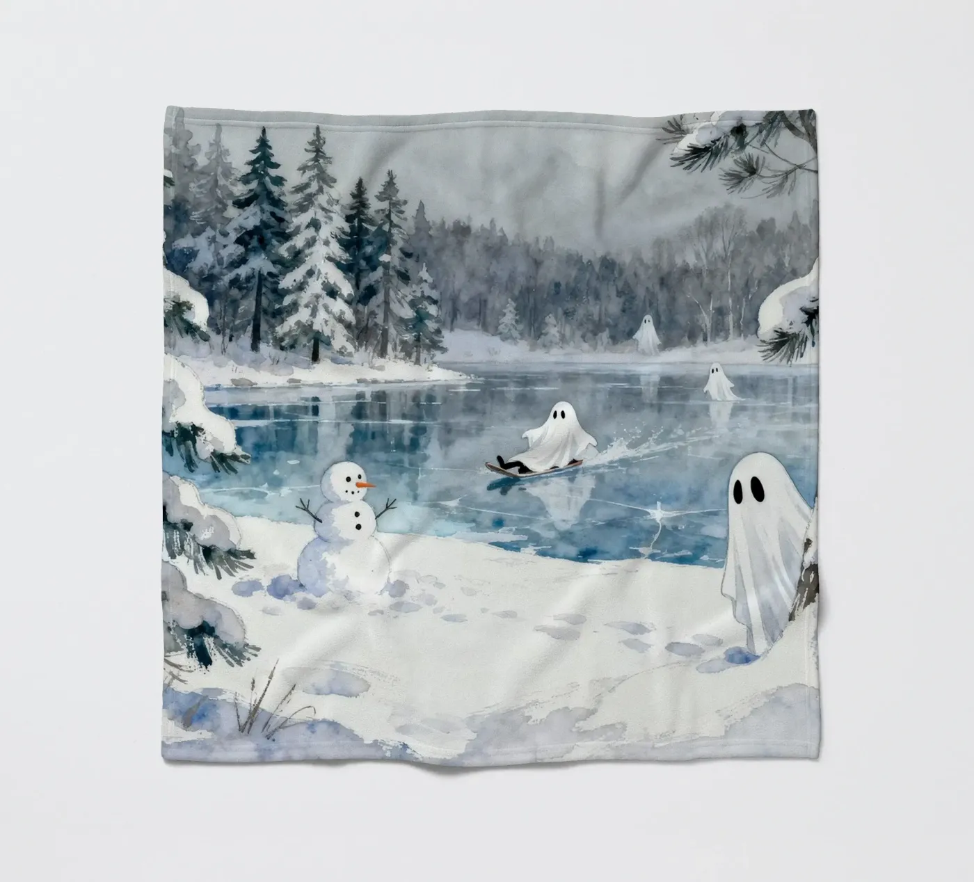 Spooky Ghost fleecedeken van EverLuvv Studio