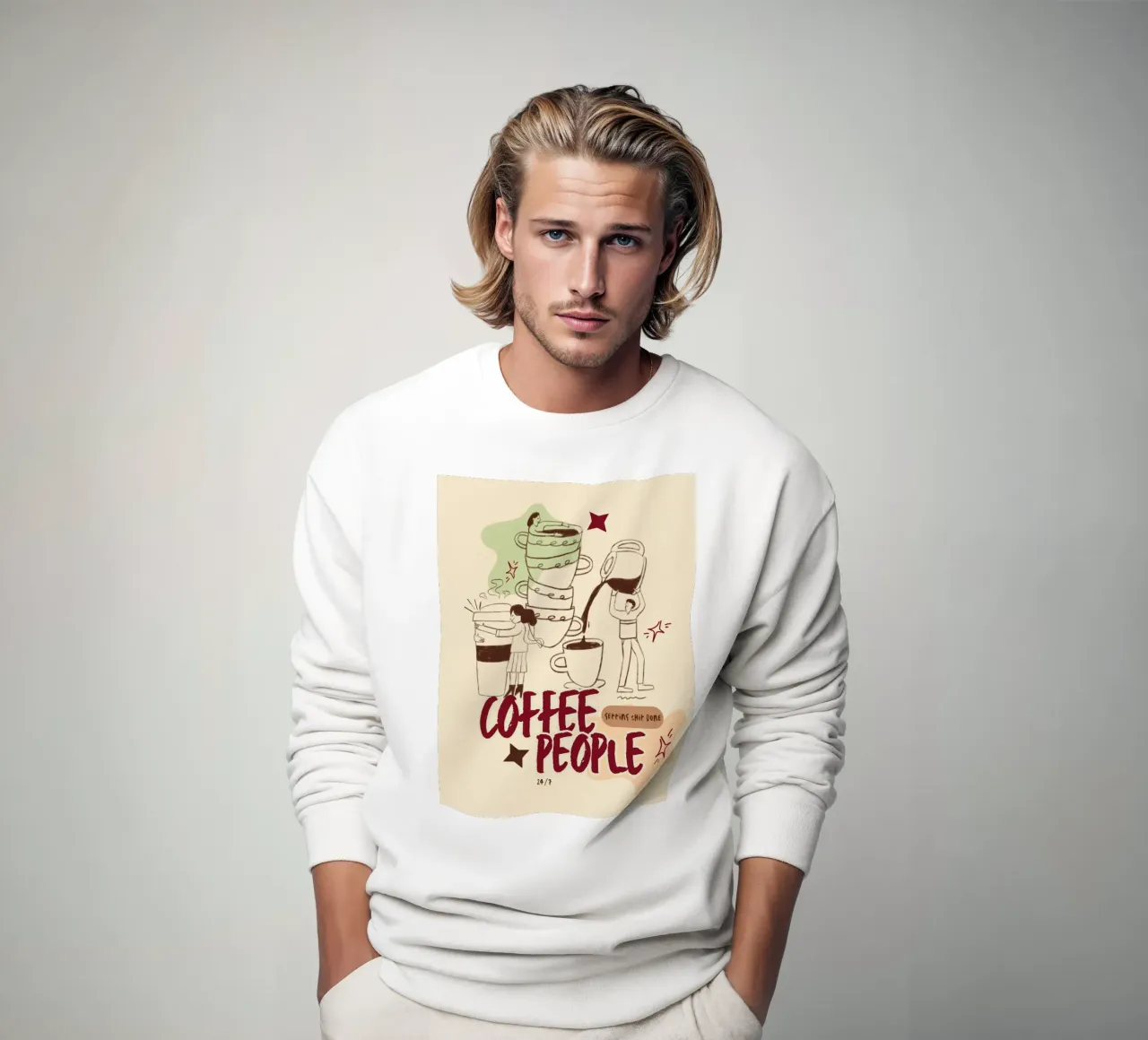 Le persone che bevono il caffè fanno cose importanti felpa da Taika Tori Art