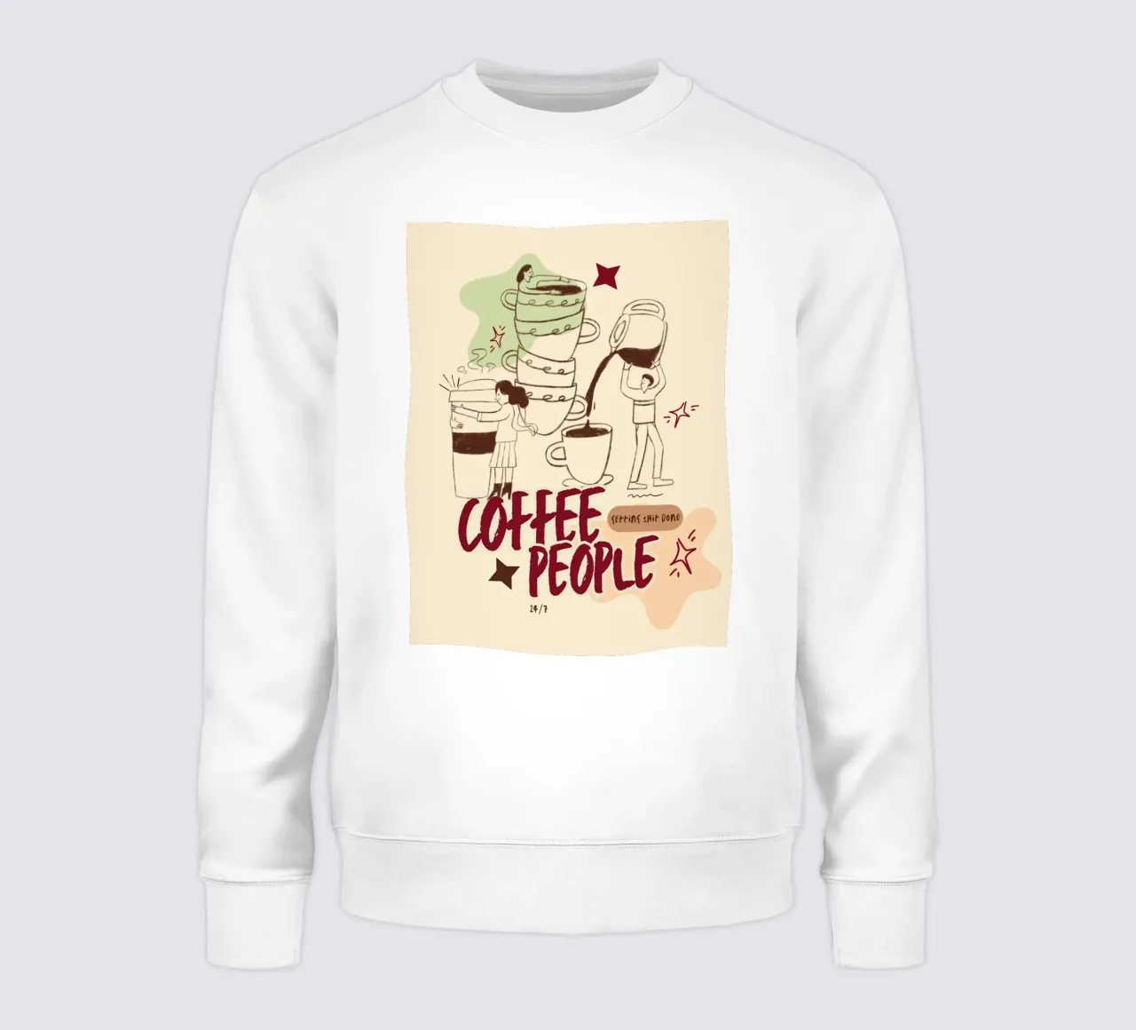 Le persone che bevono il caffè fanno cose importanti felpa da Taika Tori Art