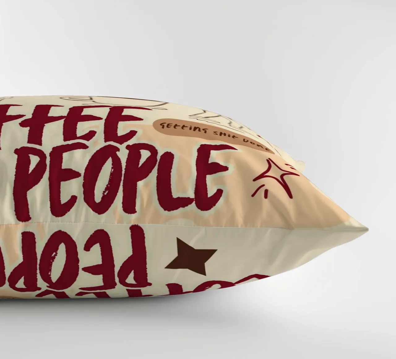 Le persone che bevono il caffè fanno cose importanti cuscino da Taika Tori Art