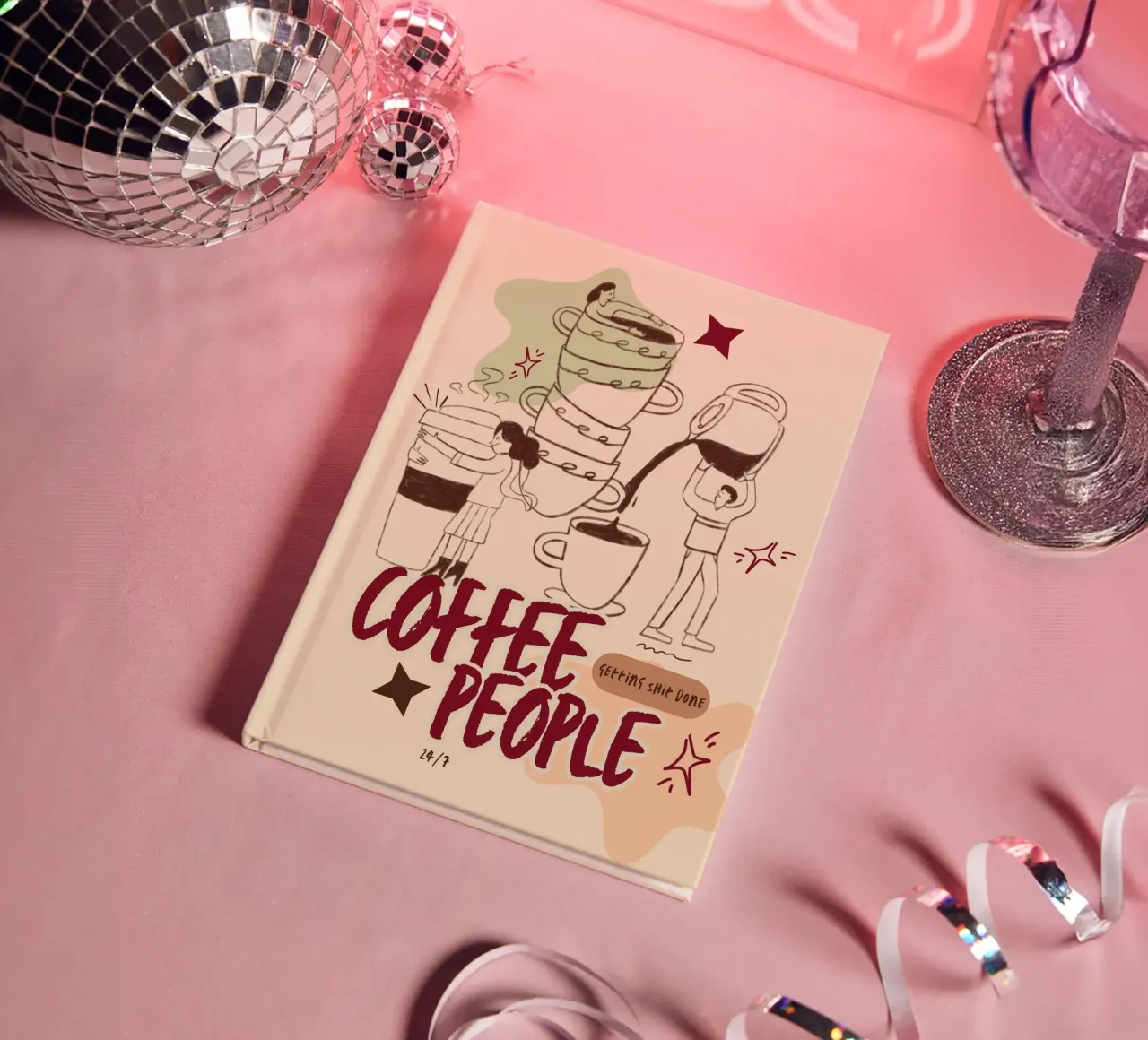 Café Les gens font avancer les choses carnet de notes de Taika Tori Art