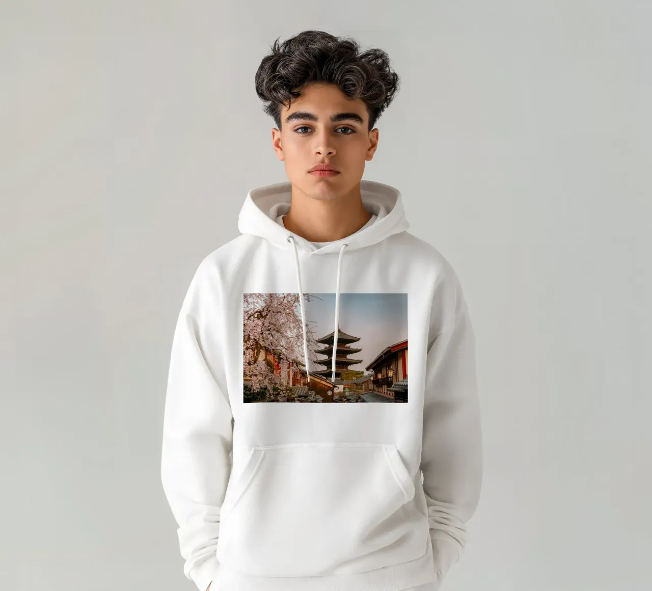 L'alba a Kyoto, Giappone felpa con cappuccio da mbgraphx2