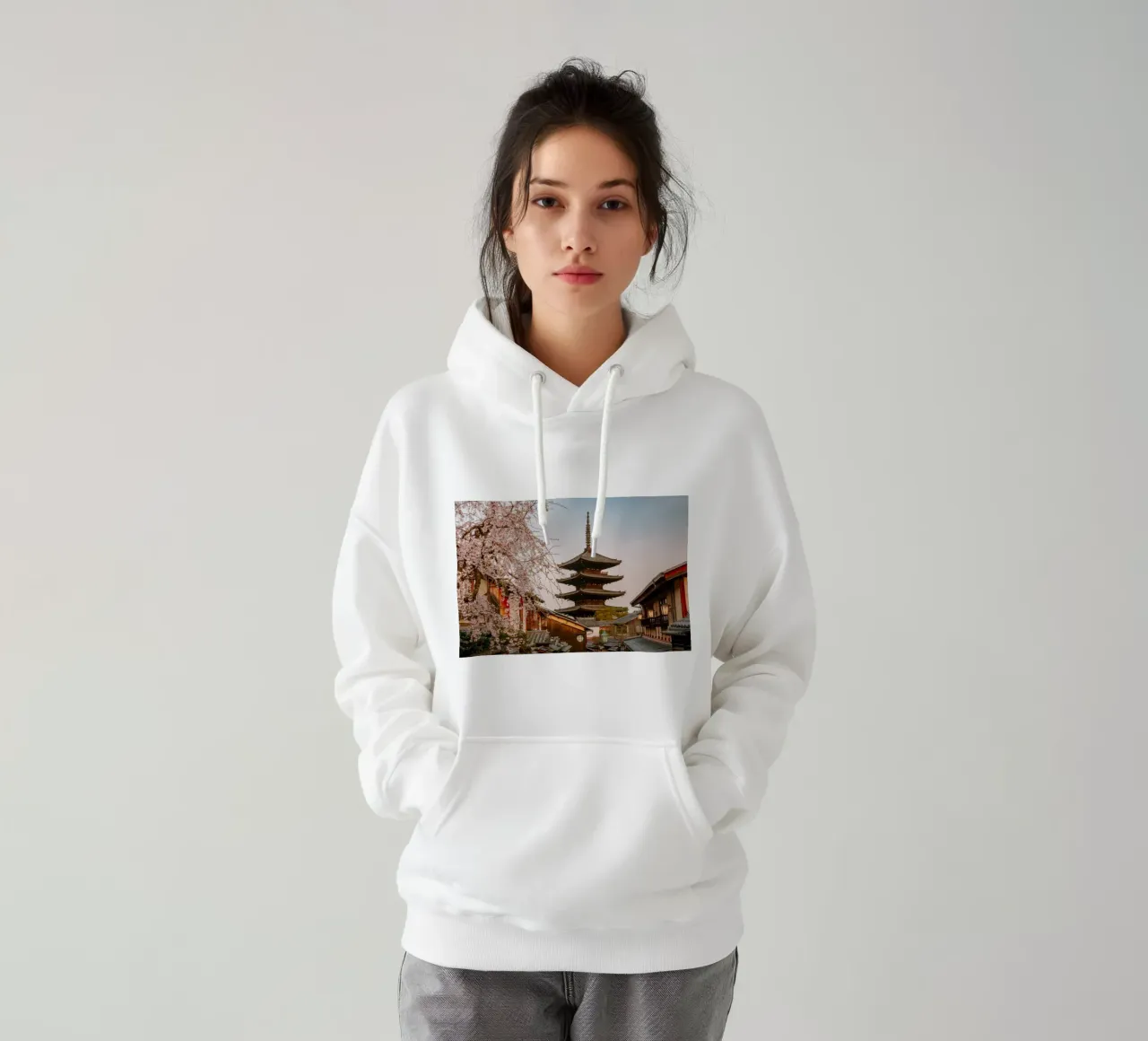 L'alba a Kyoto, Giappone felpa con cappuccio da mbgraphx2