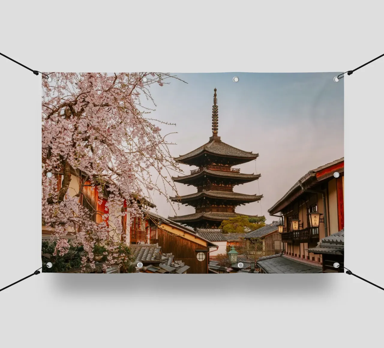 L'alba a Kyoto, Giappone telo in pvc da mbgraphx2