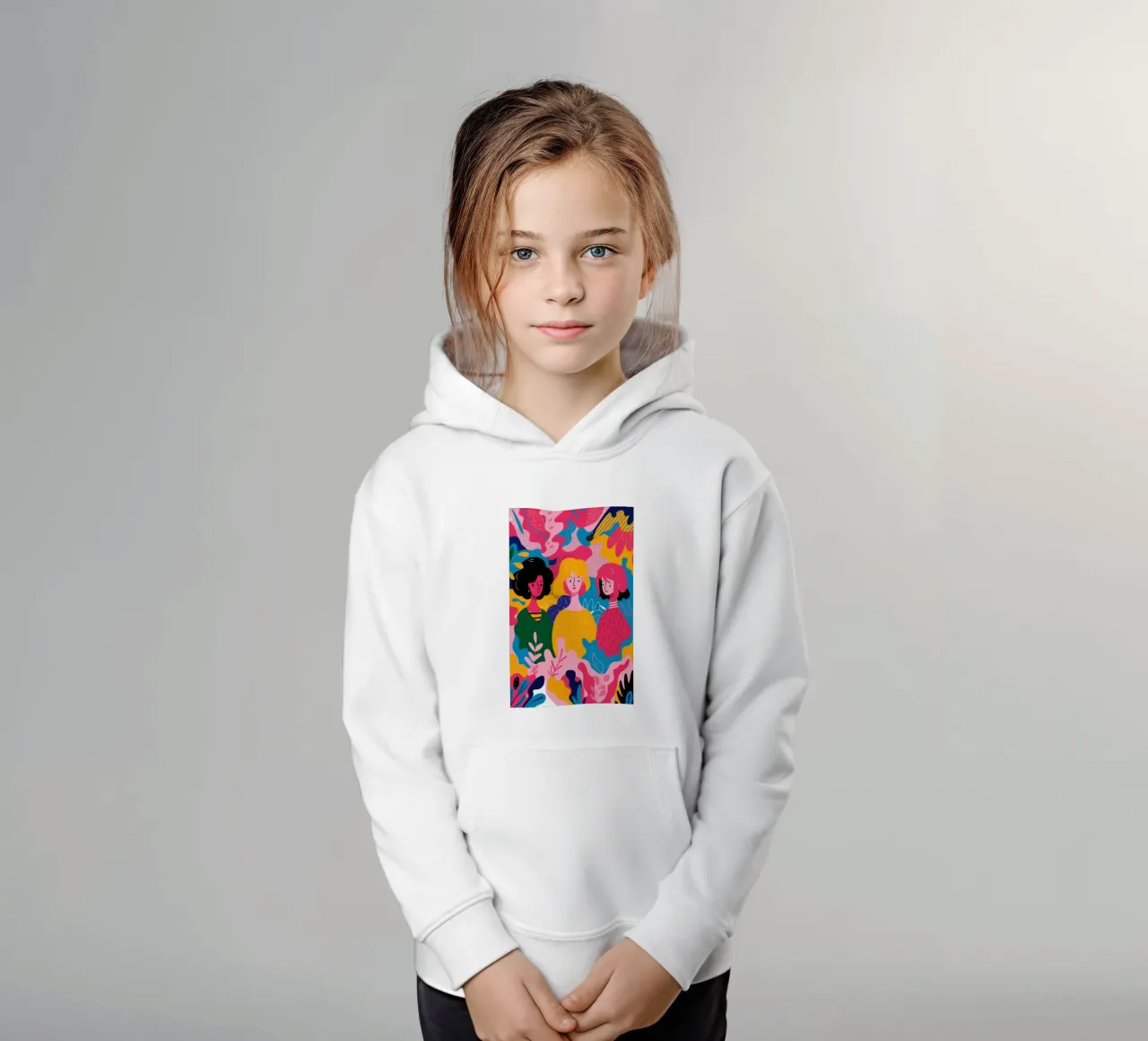 Sorellanza in fiore felpa bambino con cappuccio da Solace Light