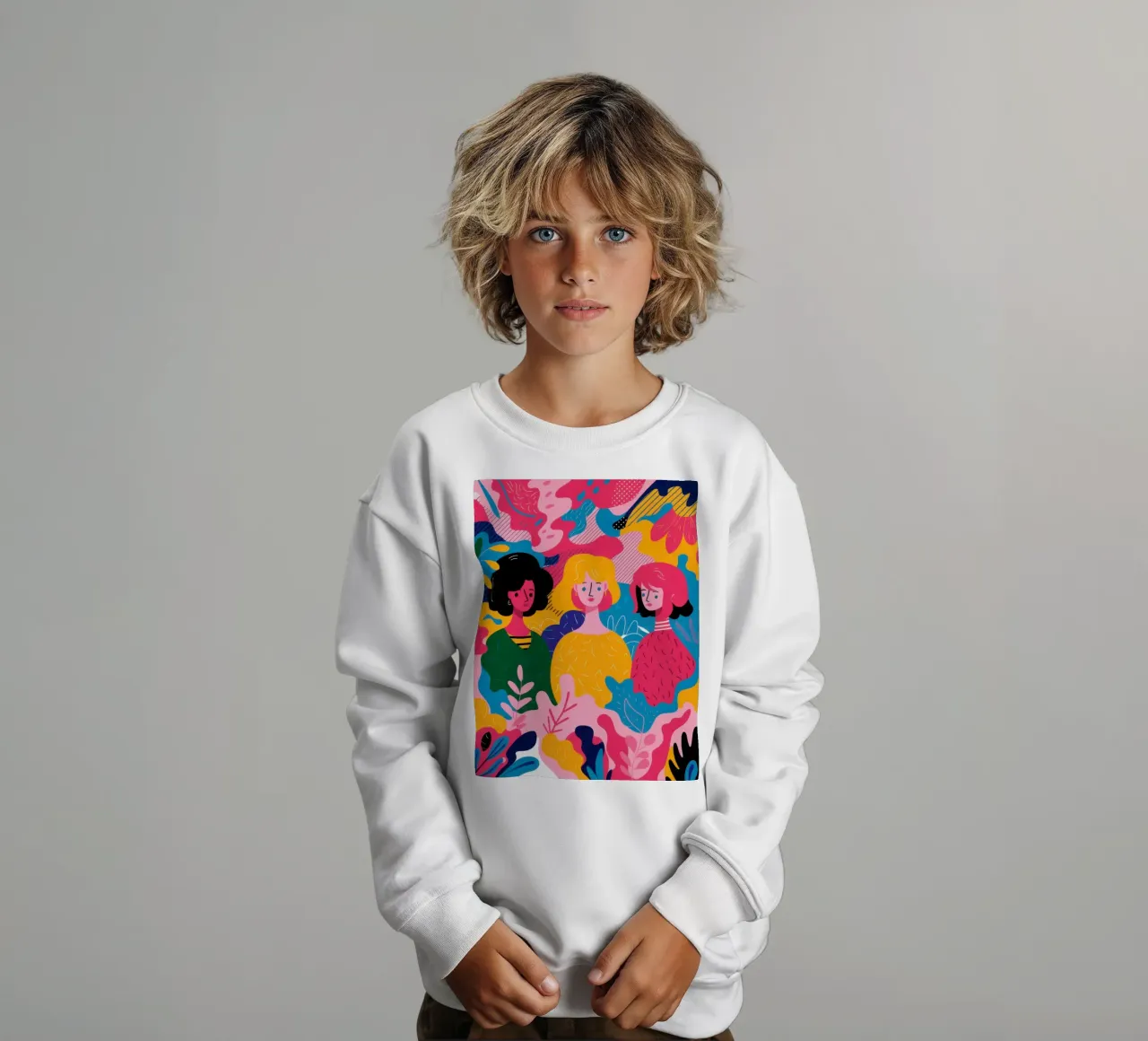 Sorellanza in fiore felpa bambino da Solace Light