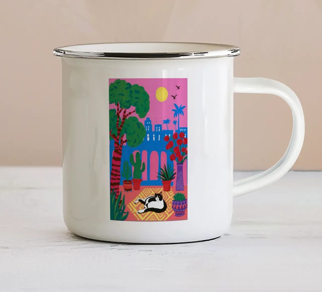 Siesta in Paradise tazza in smalto da Solace Light