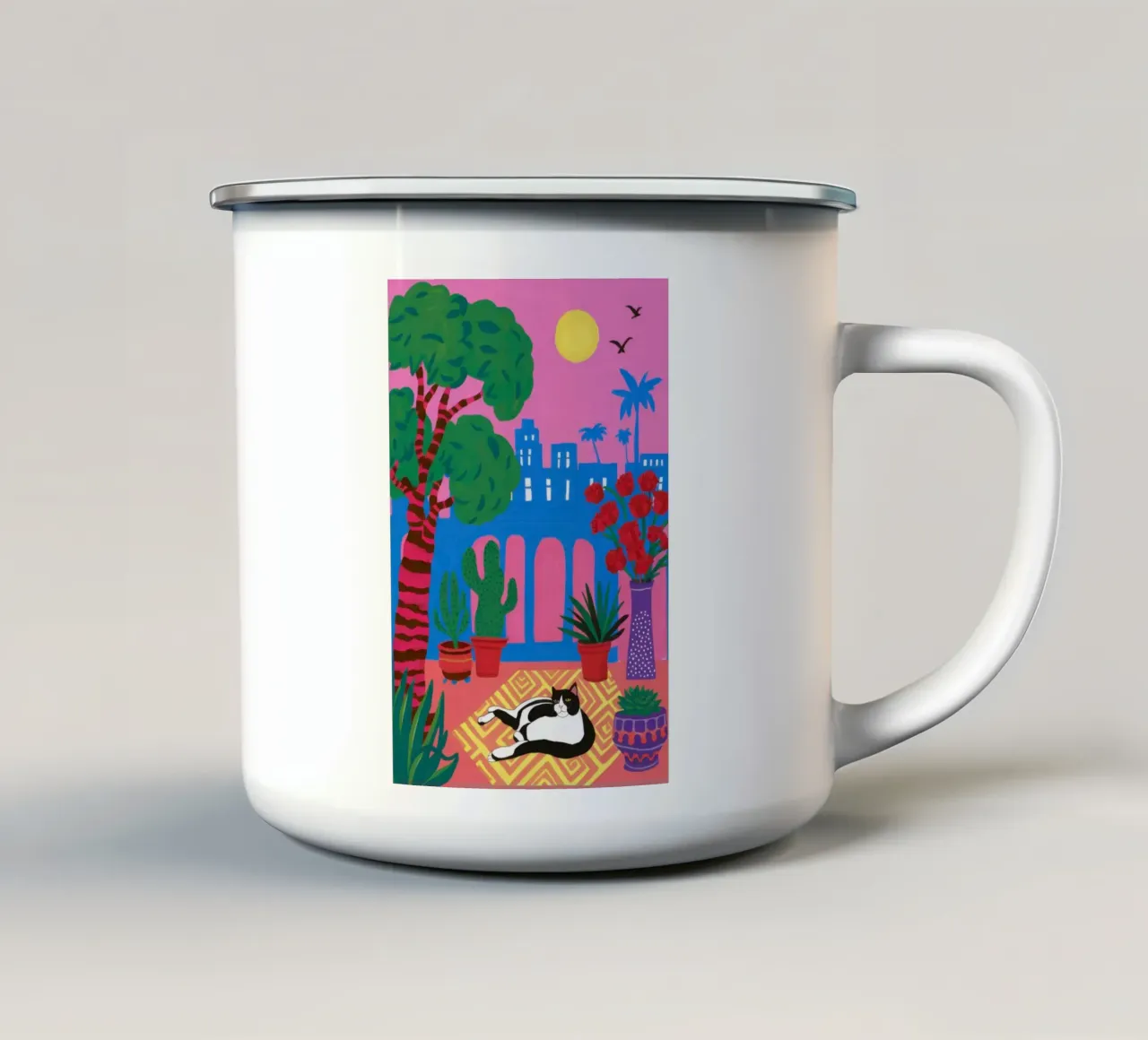 Siesta in Paradise tazza in smalto da Solace Light