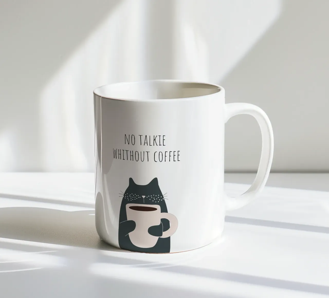 Non si parla senza caffè tazza in ceramica da Imaginative