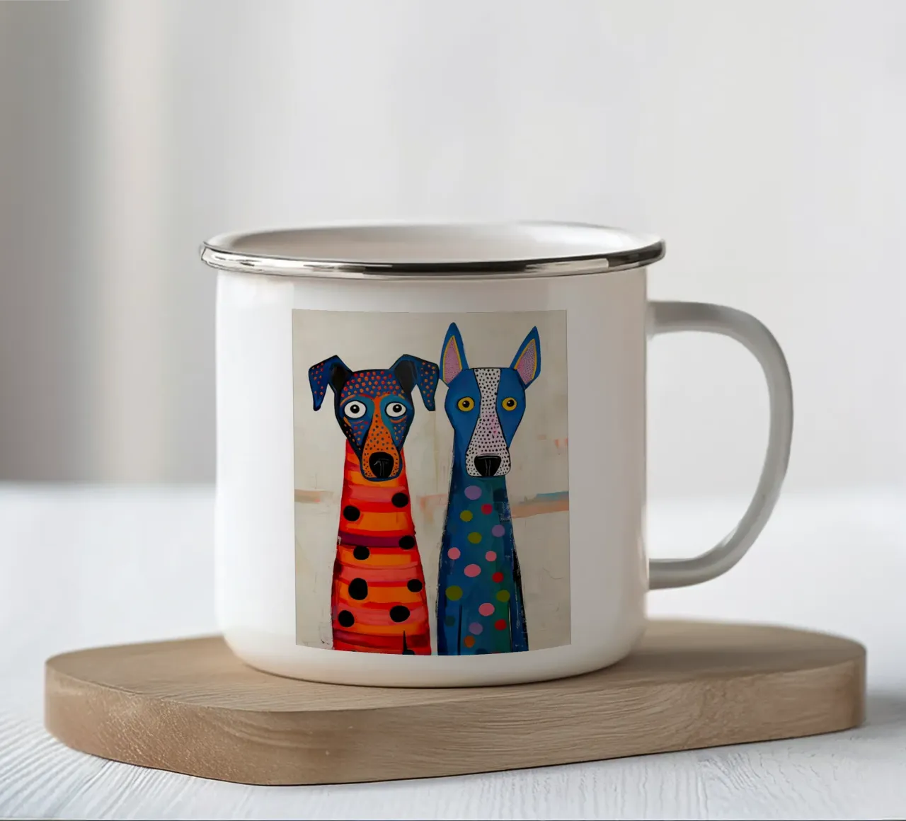 Amici inseparabili tazza in smalto da 🎁 NOBELART