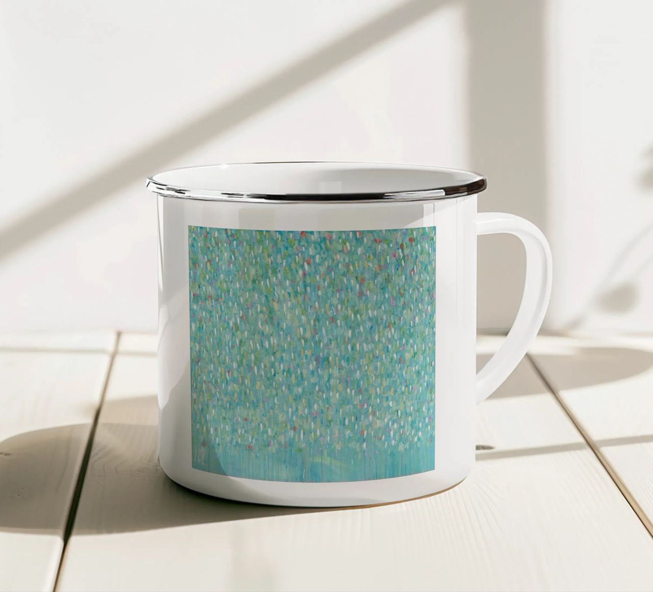 Pioggia pulita tazza in smalto da Helen Joynson