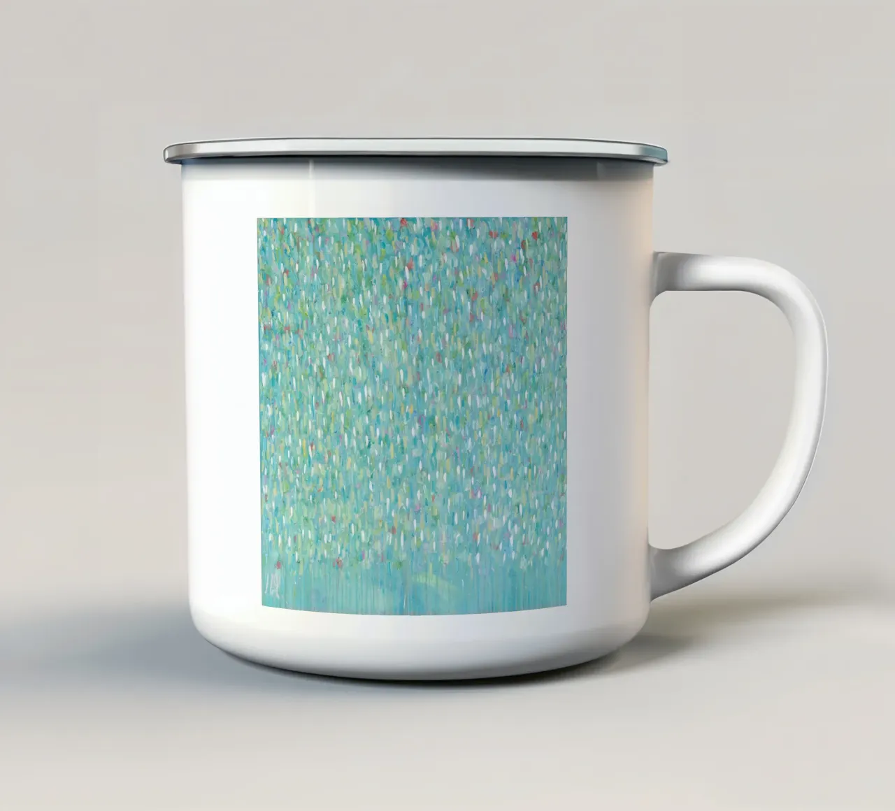 Pioggia pulita tazza in smalto da Helen Joynson
