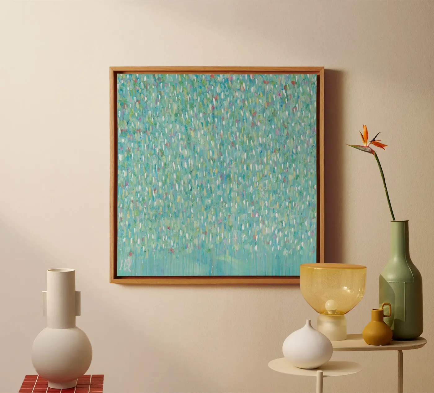 Clean Rainfall canvas by Helen Joynson