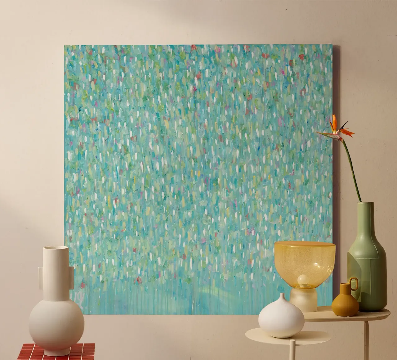 Clean Rainfall canvas by Helen Joynson