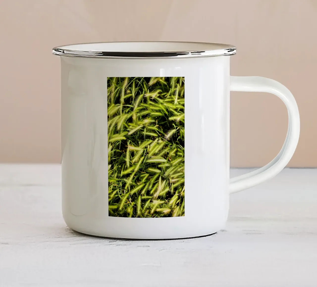 Campo di grano in Italia tazza in smalto da art picture