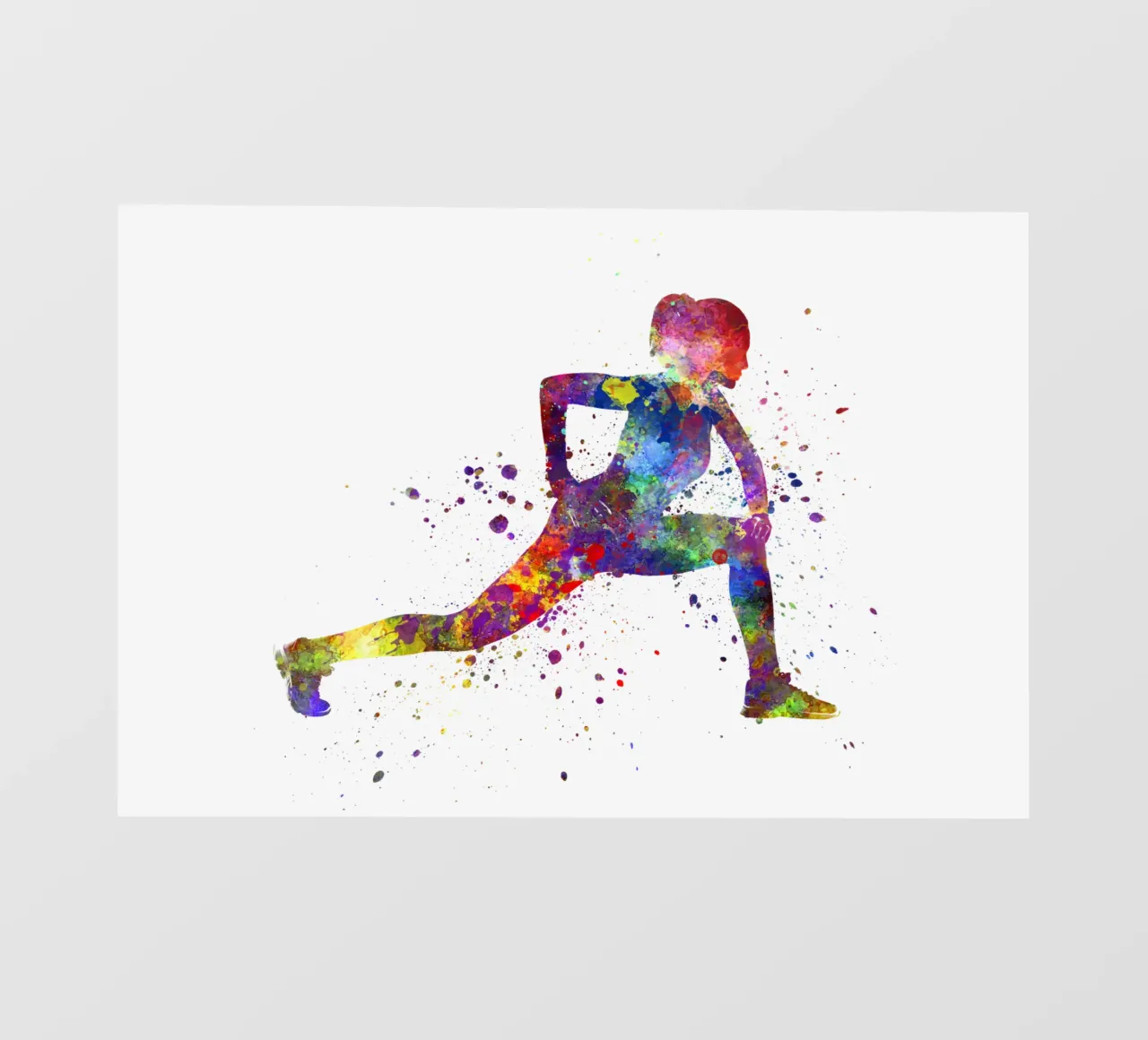 Esercizio di fitness in acquerello pellicola backlit da ⚽ Sports Pulse