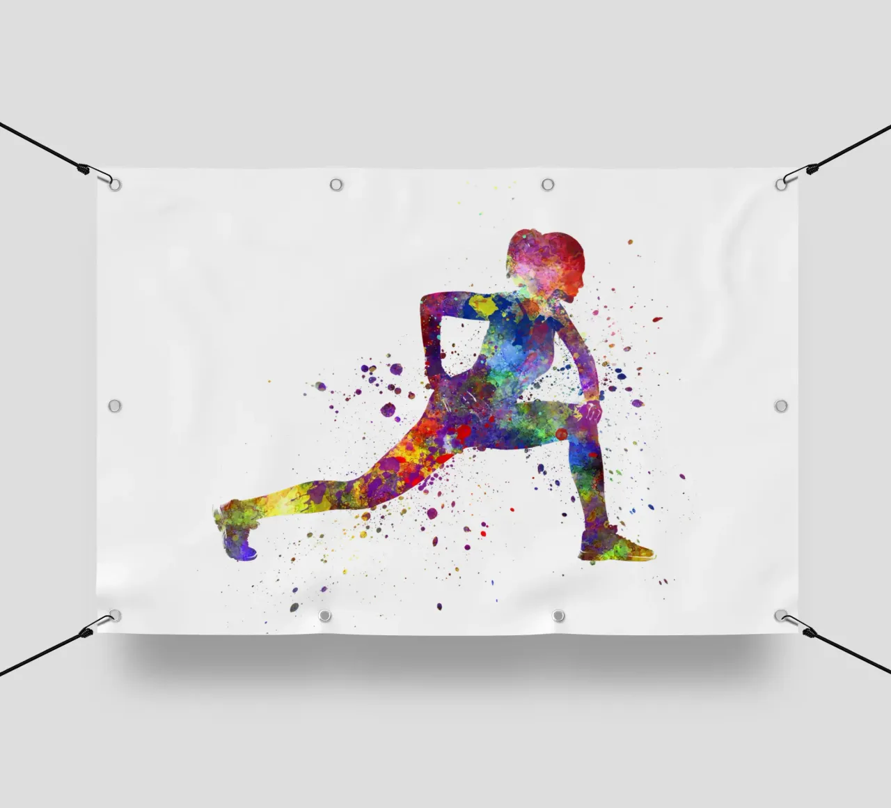Esercizio di fitness in acquerello telo in pvc da ⚽ Sports Pulse