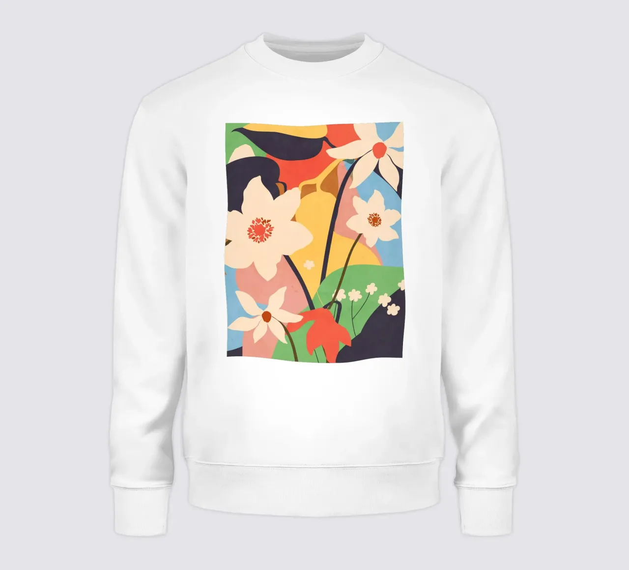 Art abstrait Paysage Fleurs 2 sweat de ThingDesign