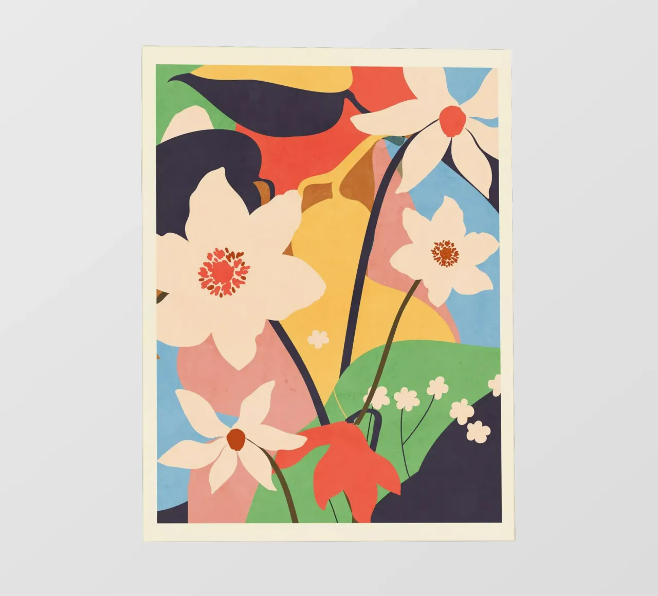 Arte abstracto Paisaje Flores 2 lámina retroiluminada de ThingDesign
