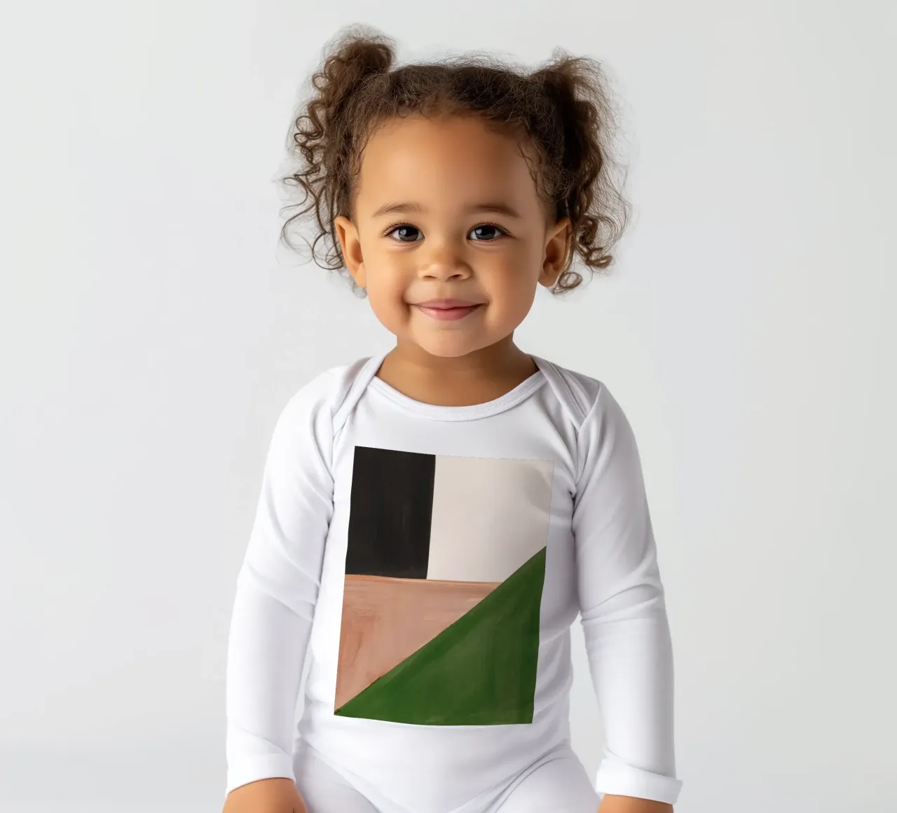 Modern Abstract Minimal Shapes 23 long-sleeve baby romper by ThingDesign