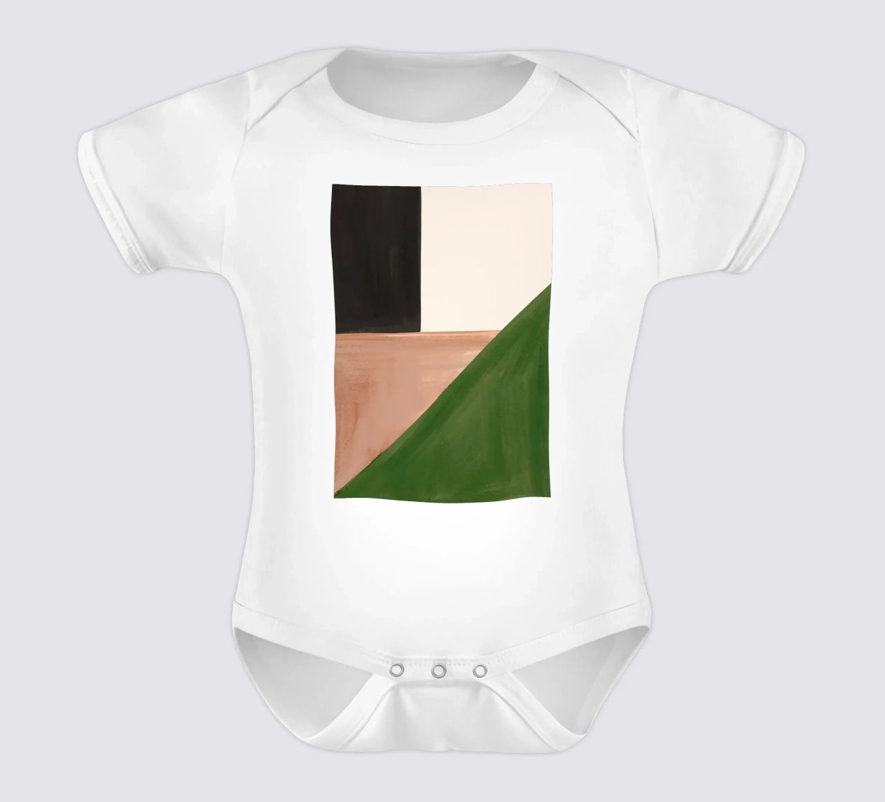 Moderne abstrakte minimale Formen 23 Kurzarm Babybody von ThingDesign