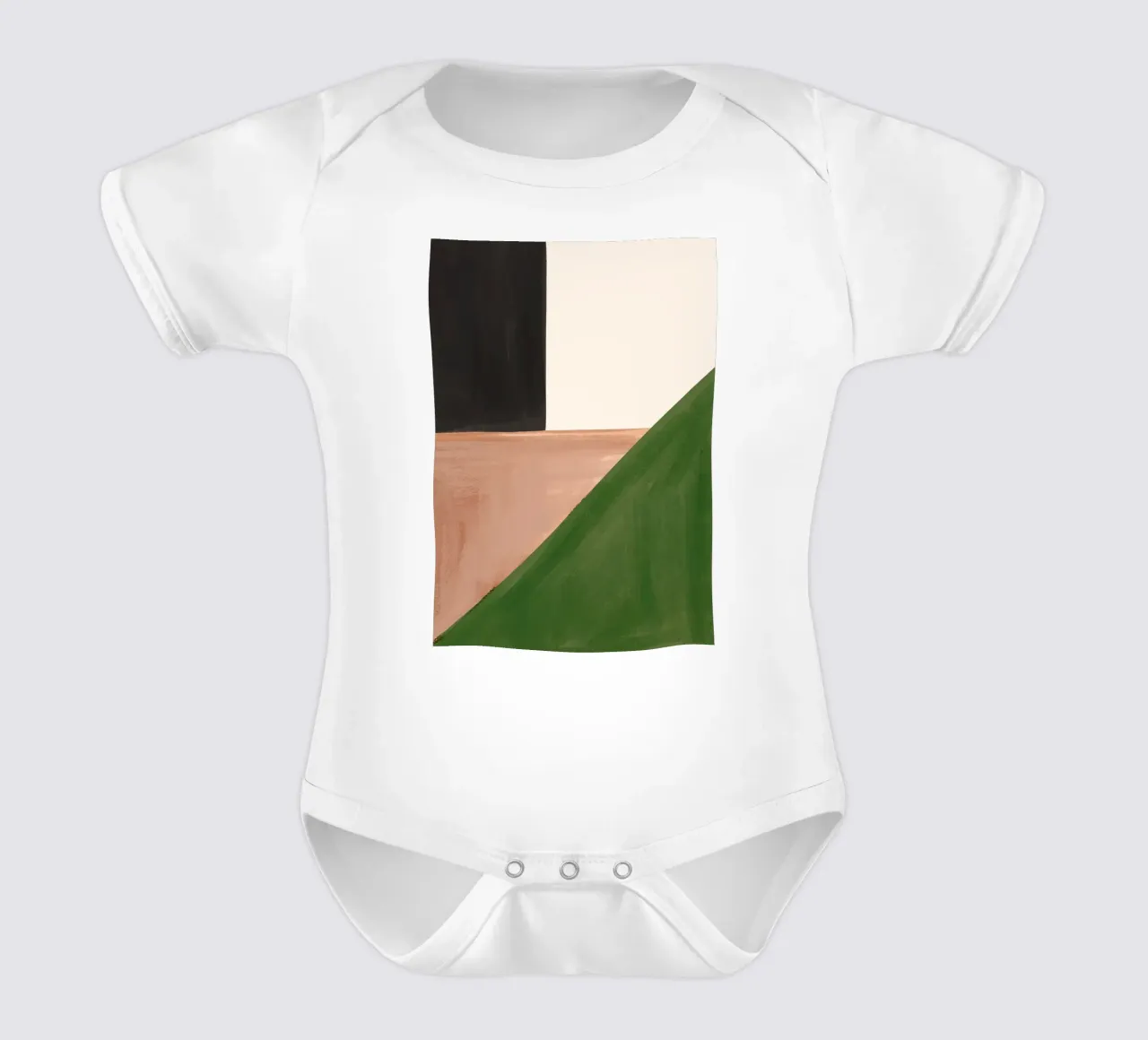 Modern Abstract Minimal Shapes 23 short-sleeve baby romper by ThingDesign