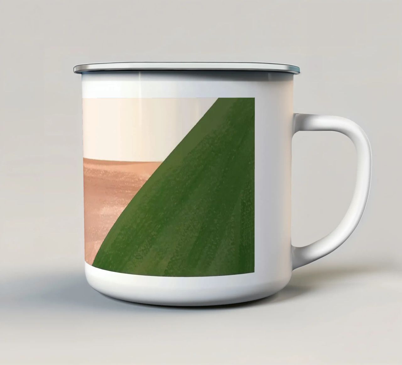 Moderne abstrakte minimale Formen 23 Emaille Tasse von ThingDesign