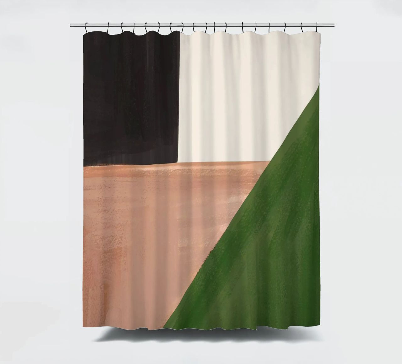 Moderne abstrakte minimale Formen 23 Duschvorhang von ThingDesign