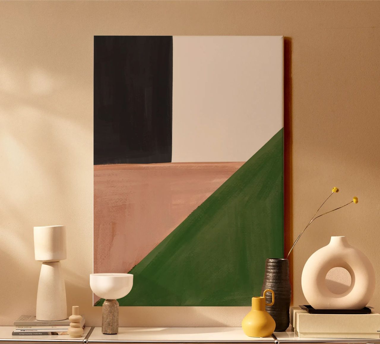 Moderne abstrakte minimale Formen 23 Leinwand von ThingDesign