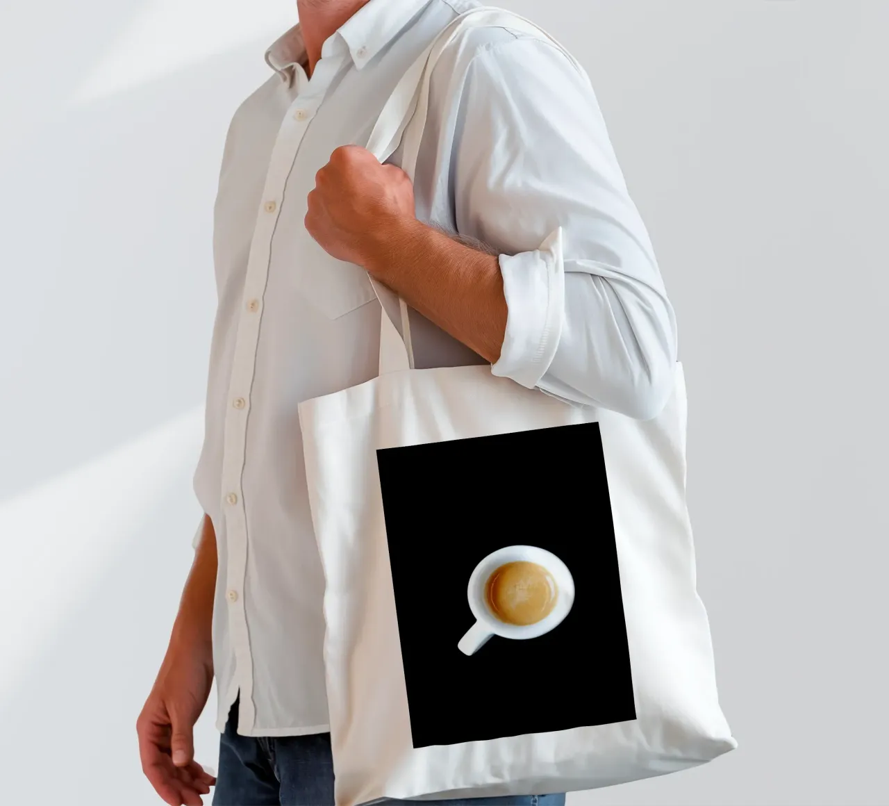 Espresso Liebe borsa in juta da art picture