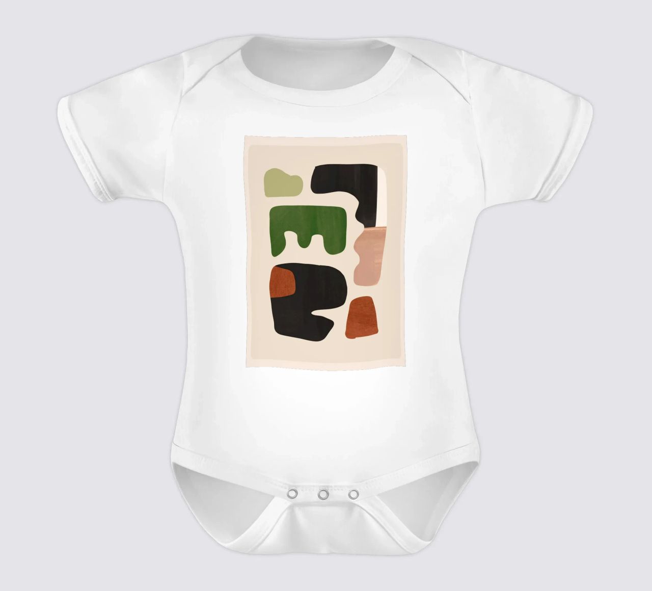 Moderne abstrakte minimale Formen 27 Kurzarm Babybody von ThingDesign