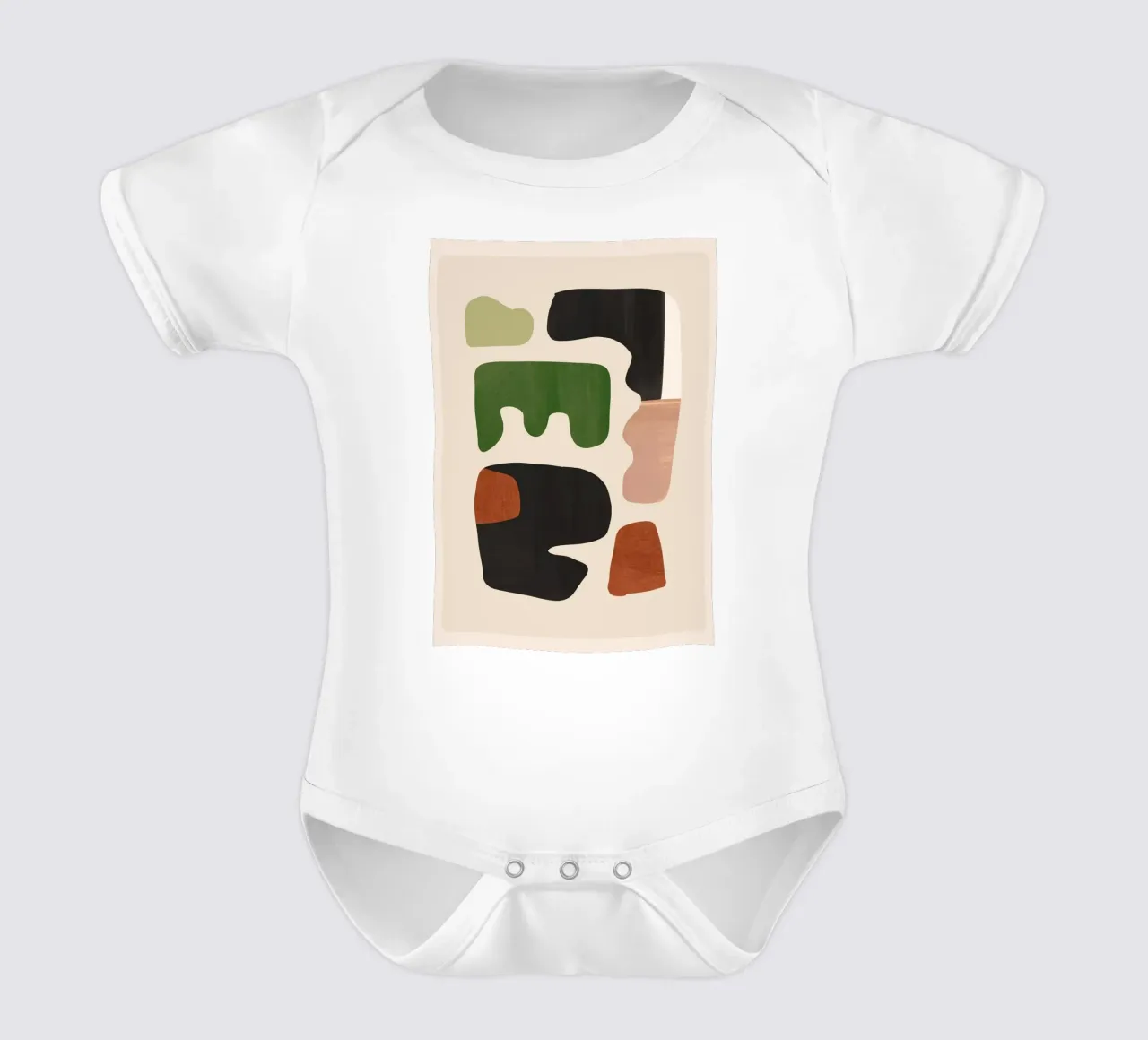 Moderne abstrakte minimale Formen 27 Kurzarm Babybody von ThingDesign