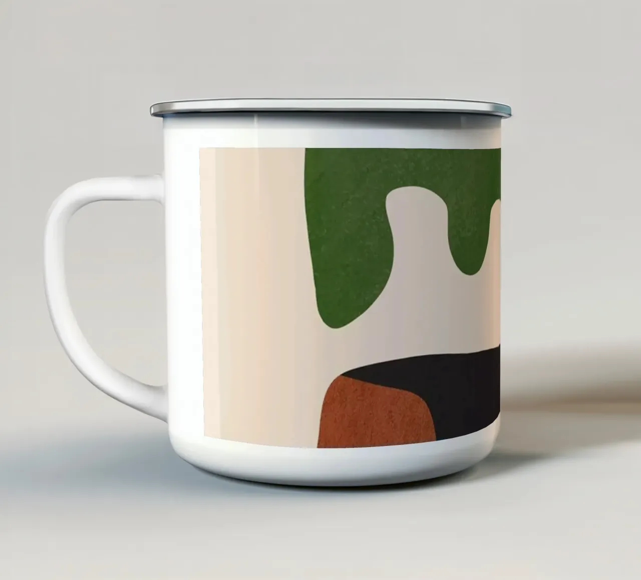 Forme astratte moderne e minimali 27 tazza in smalto da ThingDesign