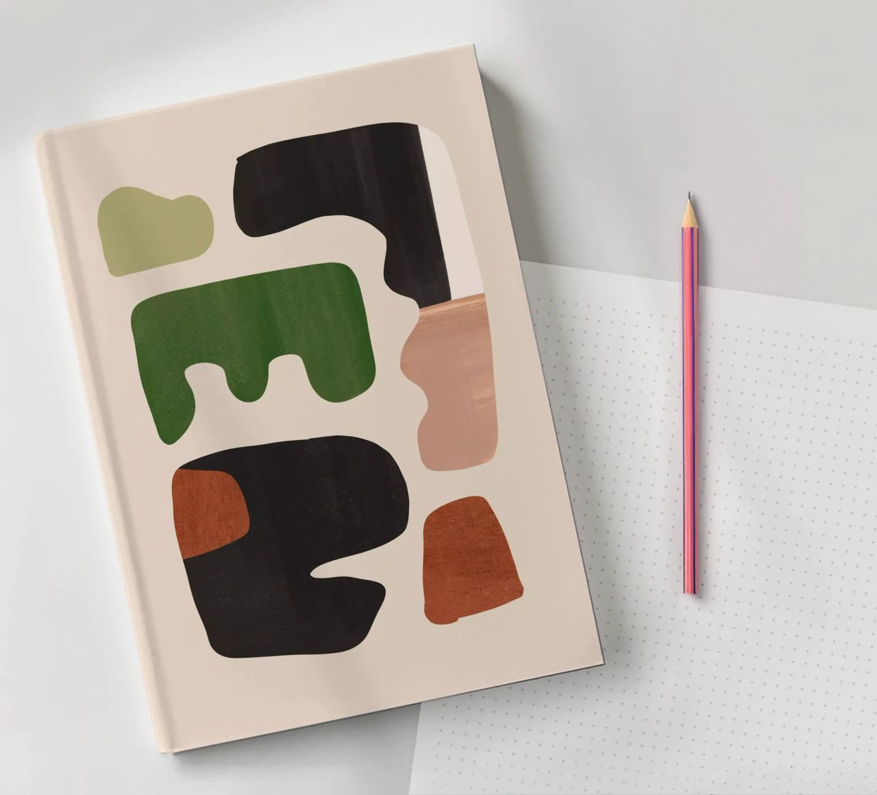 Modern Abstract Minimal Shapes 27 notebook by ThingDesign