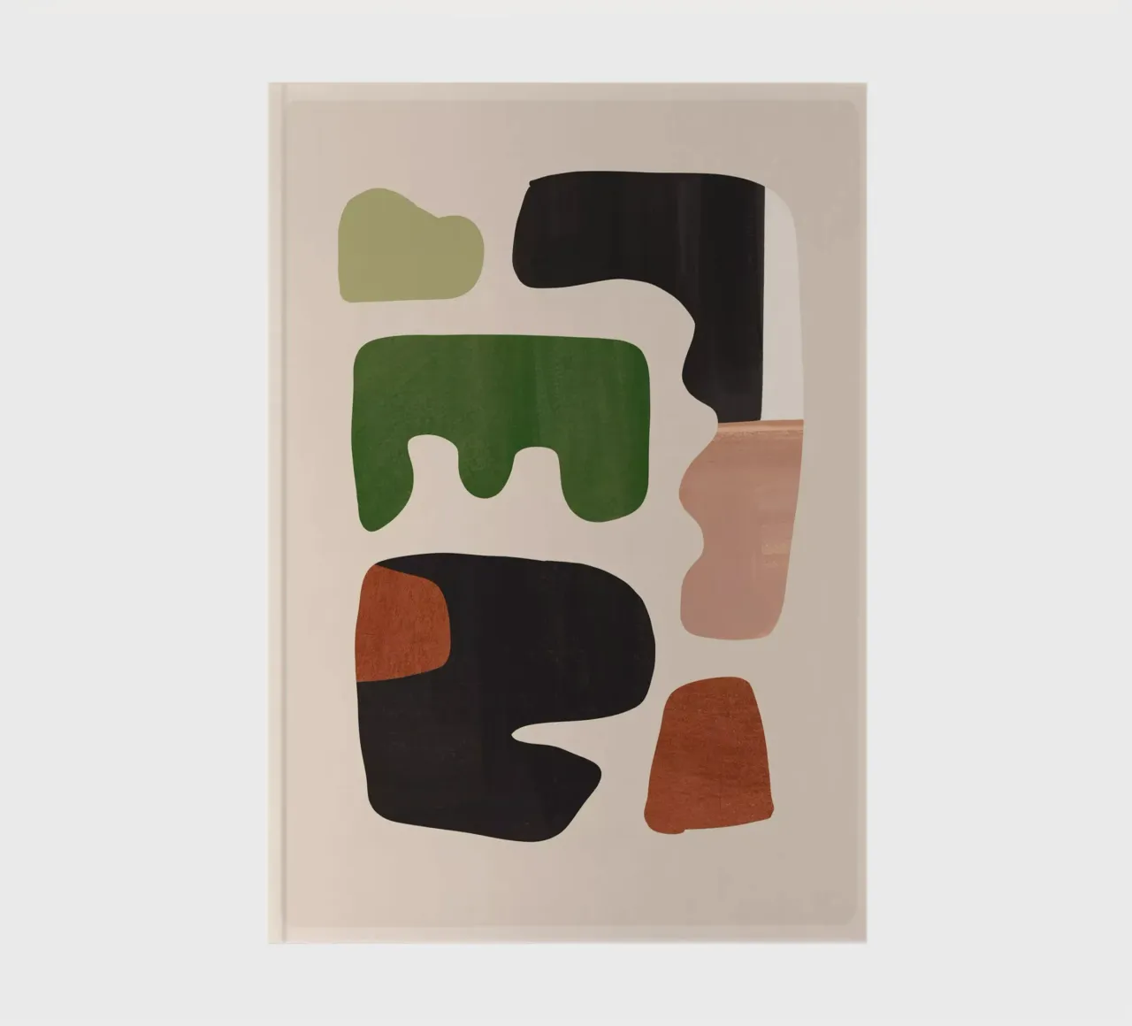Moderne abstrakte minimale Formen 27 Notizbuch von ThingDesign