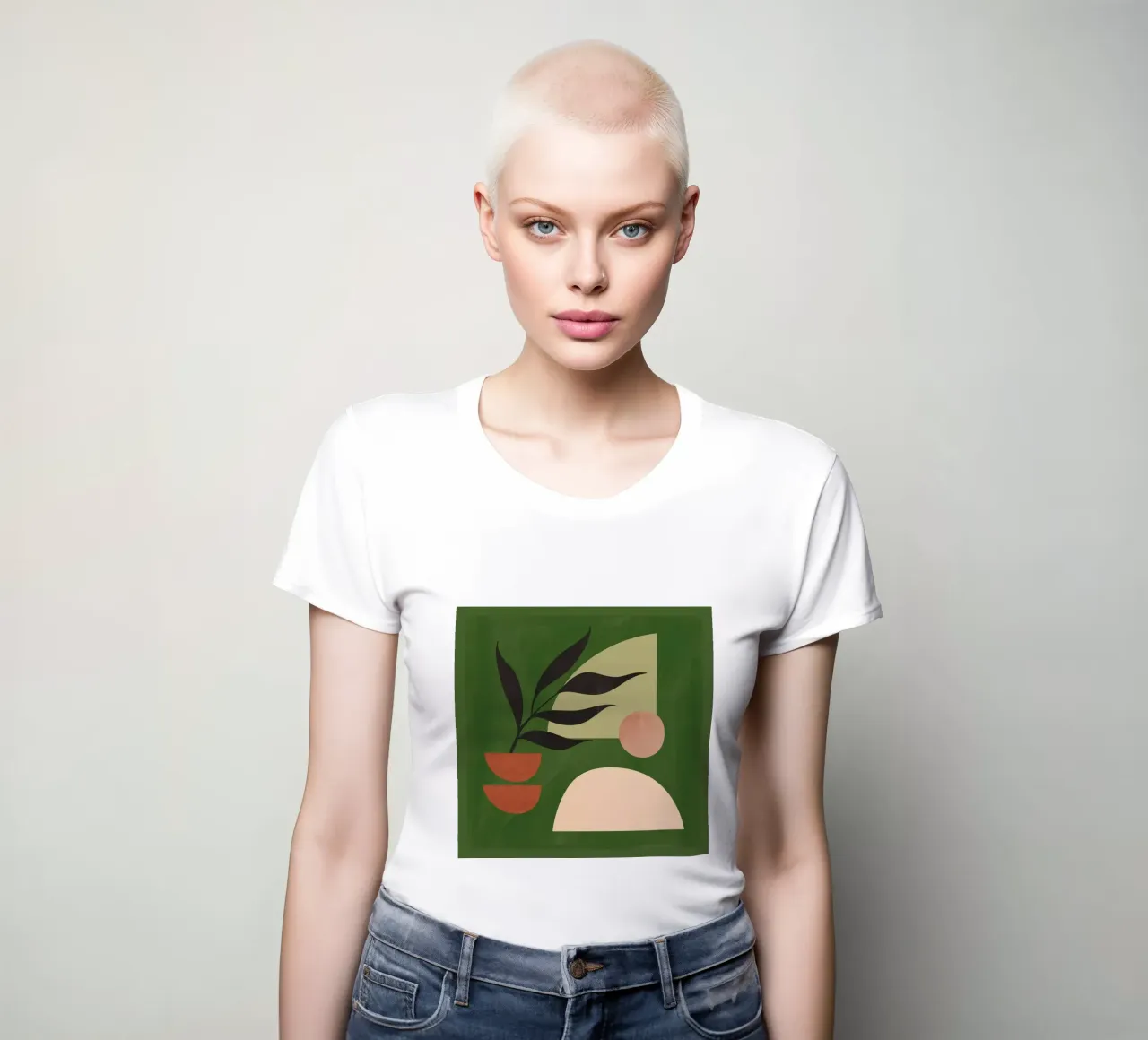 Modern Abstract Minimal Shapes 30 women's fitted t-shirt by ThingDesign