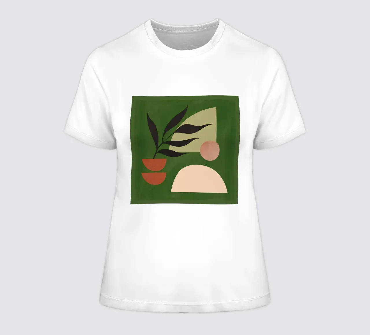 Modern Abstract Minimal Shapes 30 women's fitted t-shirt by ThingDesign