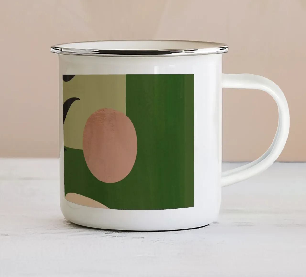 Forme astratte moderne e minimali 30 tazza in smalto da ThingDesign