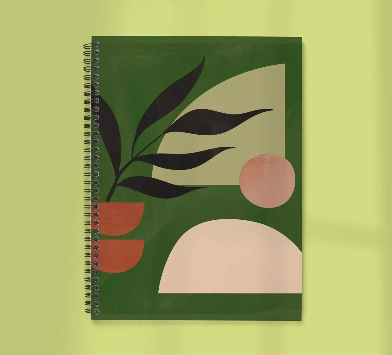 Modern Abstract Minimal Shapes 30 spiral notebook by ThingDesign