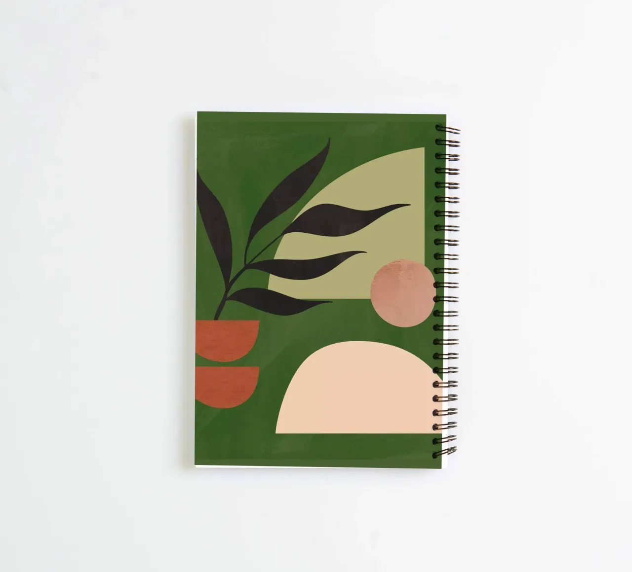 Modern Abstract Minimal Shapes 30 spiral notebook by ThingDesign