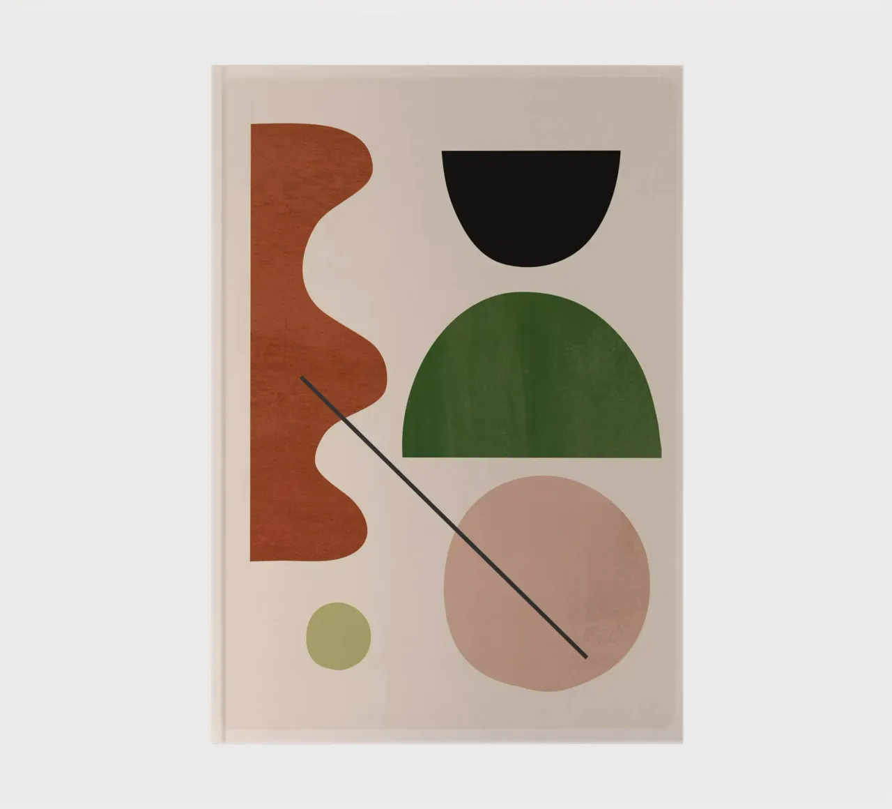Moderne abstrakte minimale Formen 31 Notizbuch von ThingDesign