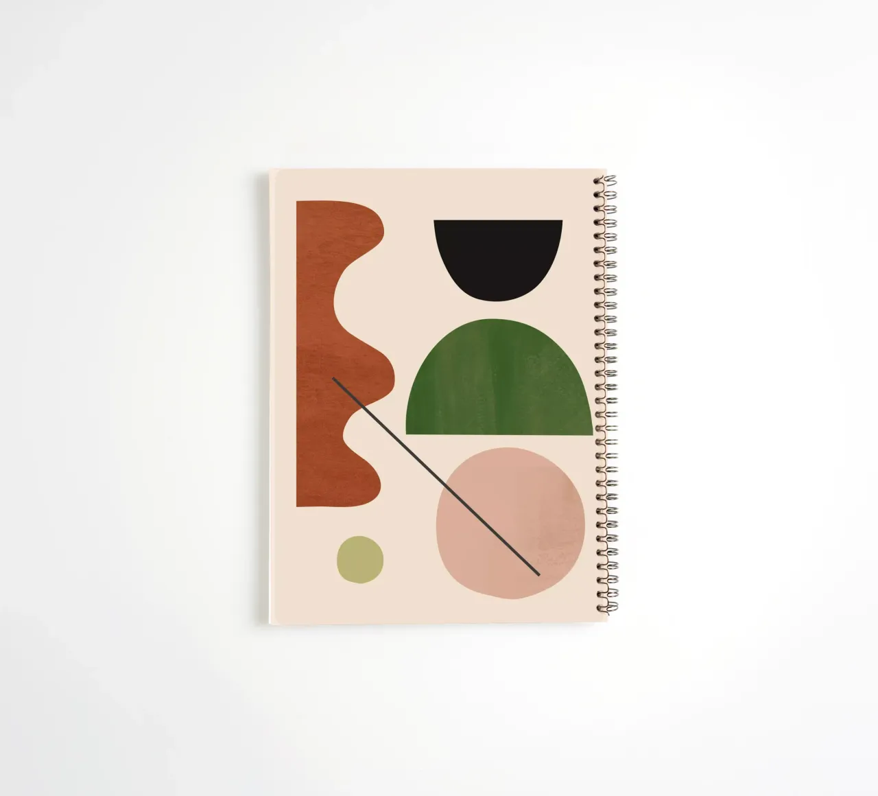 Moderne abstracte minimale vormen 31 notitieboek met spiraal van ThingDesign