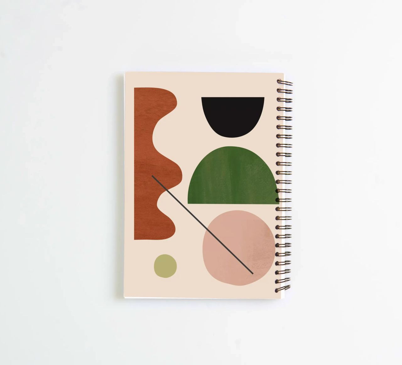 Modern Abstract Minimal Shapes 31 spiral notebook by ThingDesign