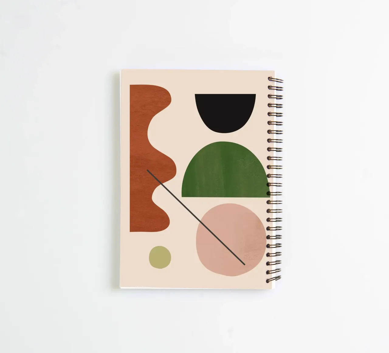 Modern Abstract Minimal Shapes 31 spiral notebook by ThingDesign