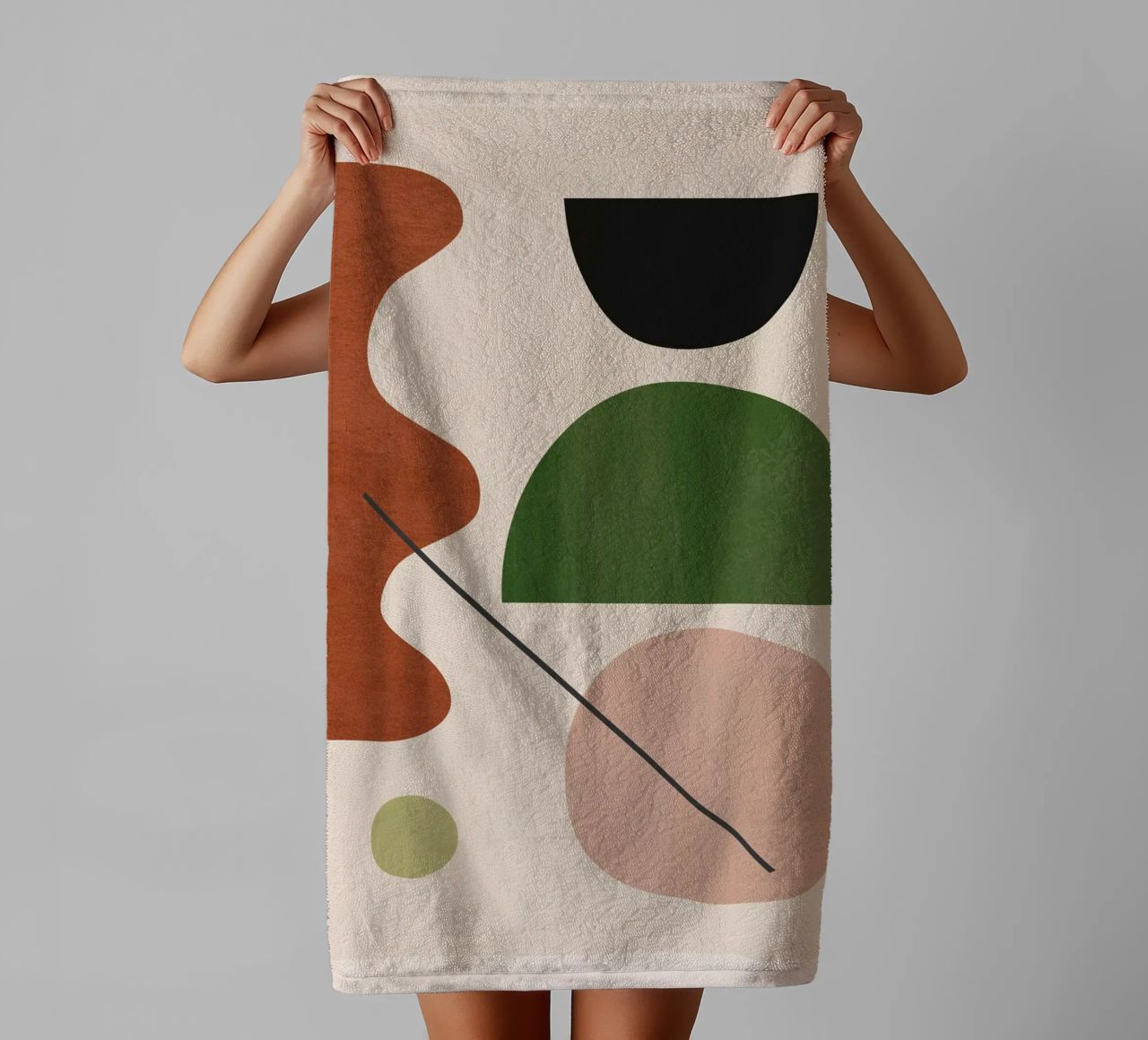 Modern Abstract Minimal Shapes 31 towel by ThingDesign