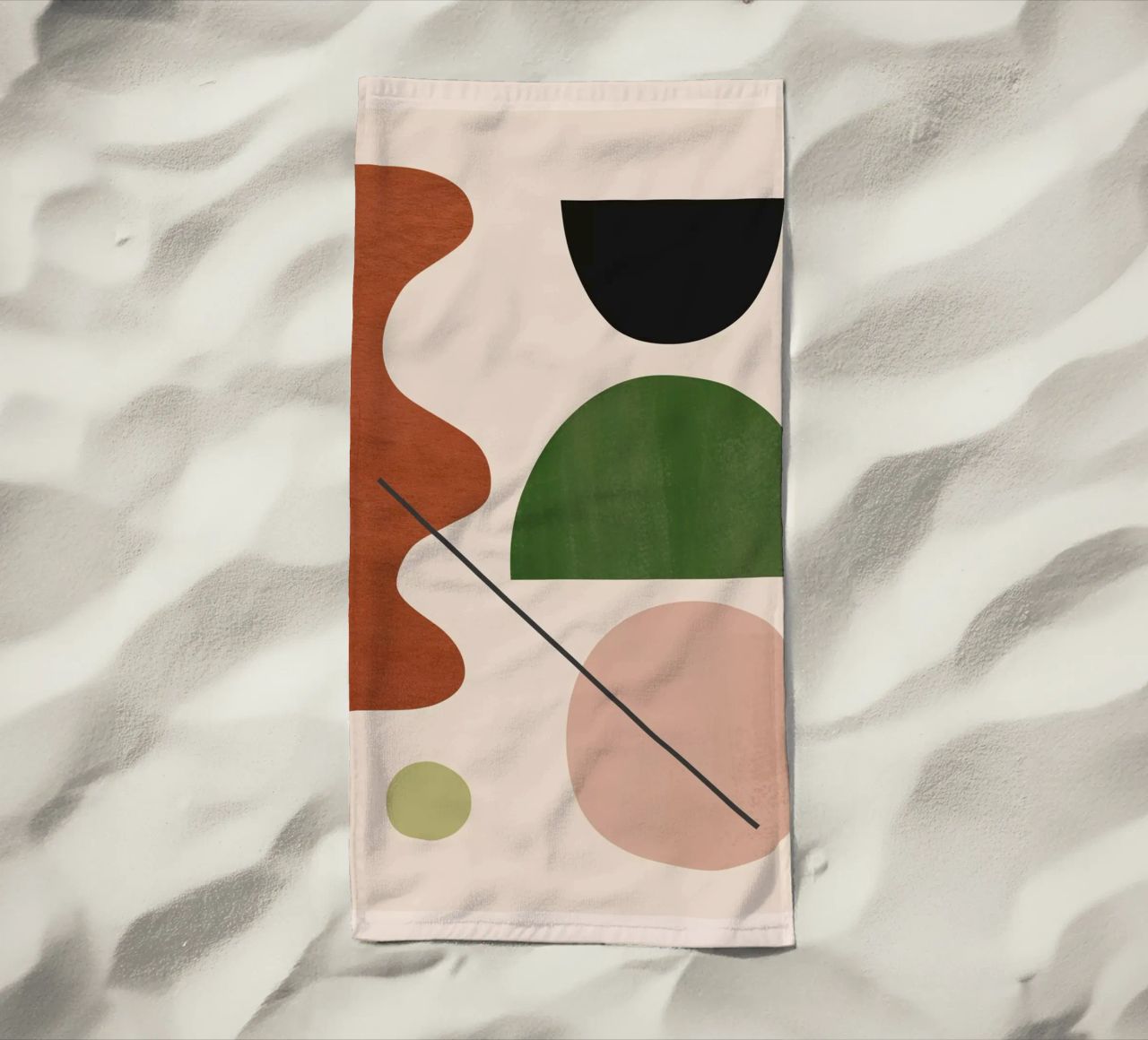 Modern Abstract Minimal Shapes 31 beach towel by ThingDesign