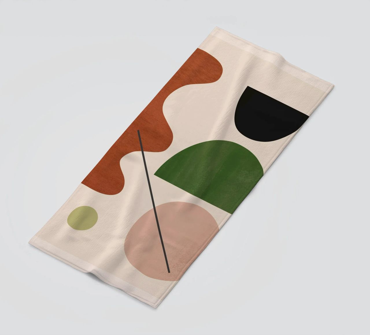 Modern Abstract Minimal Shapes 31 beach towel by ThingDesign
